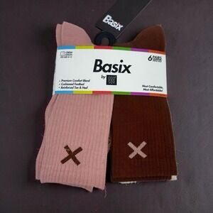 Odd Sox Basix 6-Pack Men's Crew Socks Earth Tones Size 8-12 Cushioned NWT